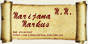 Marijana Markuš vizit kartica